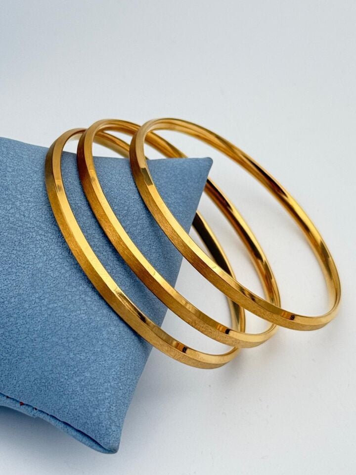 Çelik Kalın Desenli Ajda Bilezik 6.5 Boy (3'lü satılmaktadır)