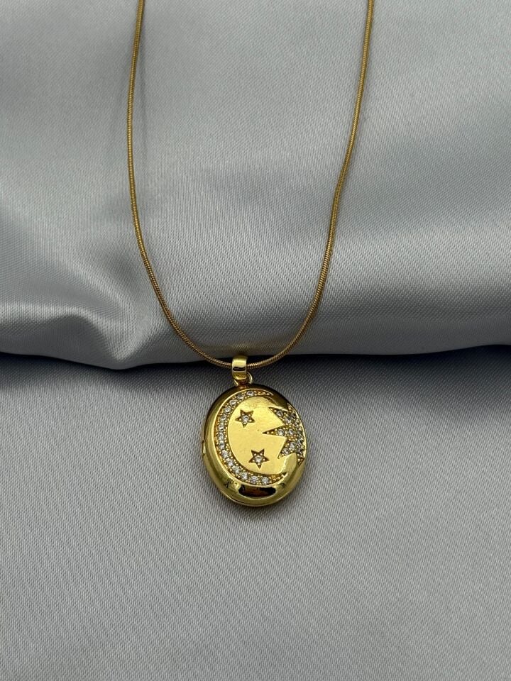 Çelik Kapaklı Kolye 45cm // KOLYE-5051