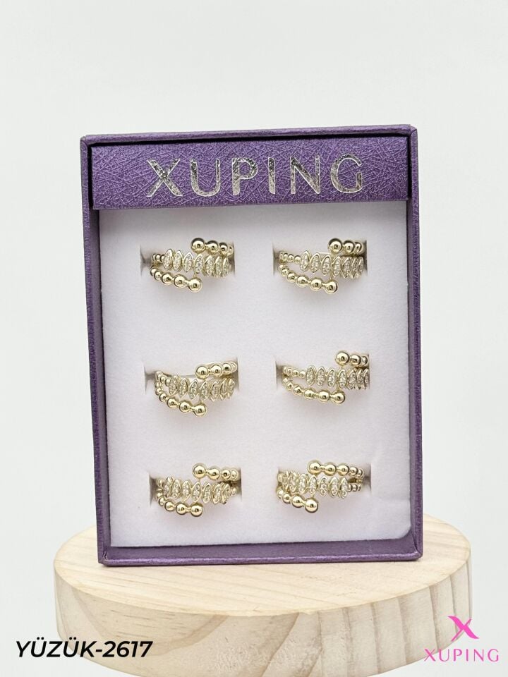 XUPING Yüzük (No:6,7,8) Yüzük (6'lı satılmaktadır) // YÜZÜK-2617