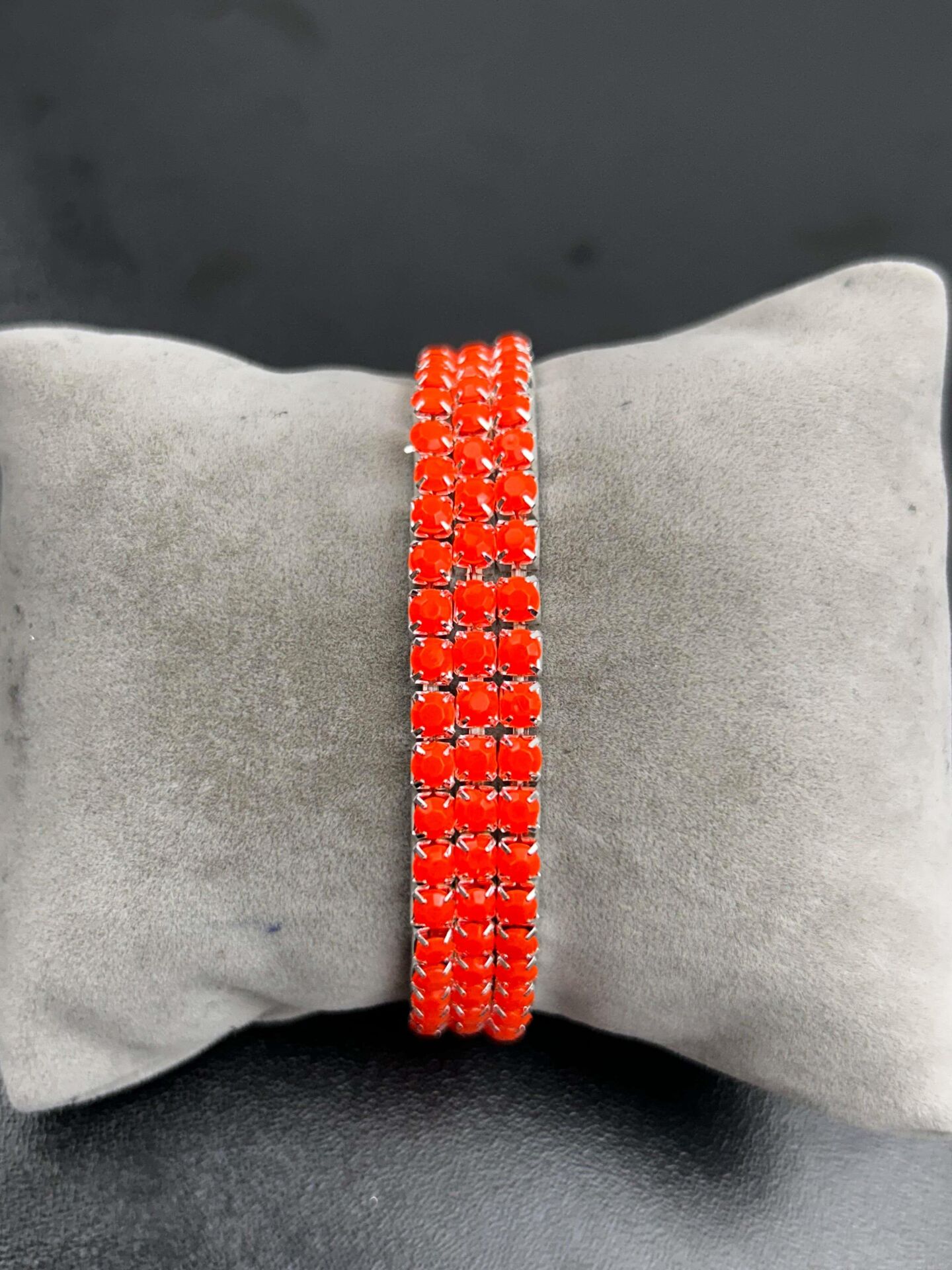 Su Yolu Renkli Kalın Zirkon Taşlı Lastlik Bileklik (Bir adet fiyatıdır) // SU-BL-075