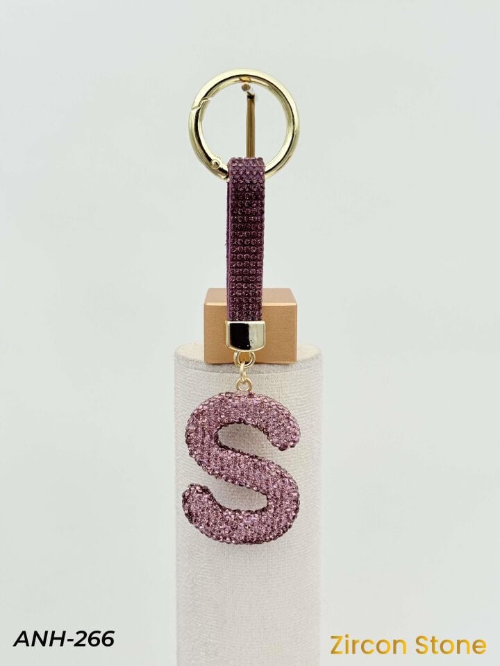 Zirkon Taşı Harf Anahtarlık // ANH-266