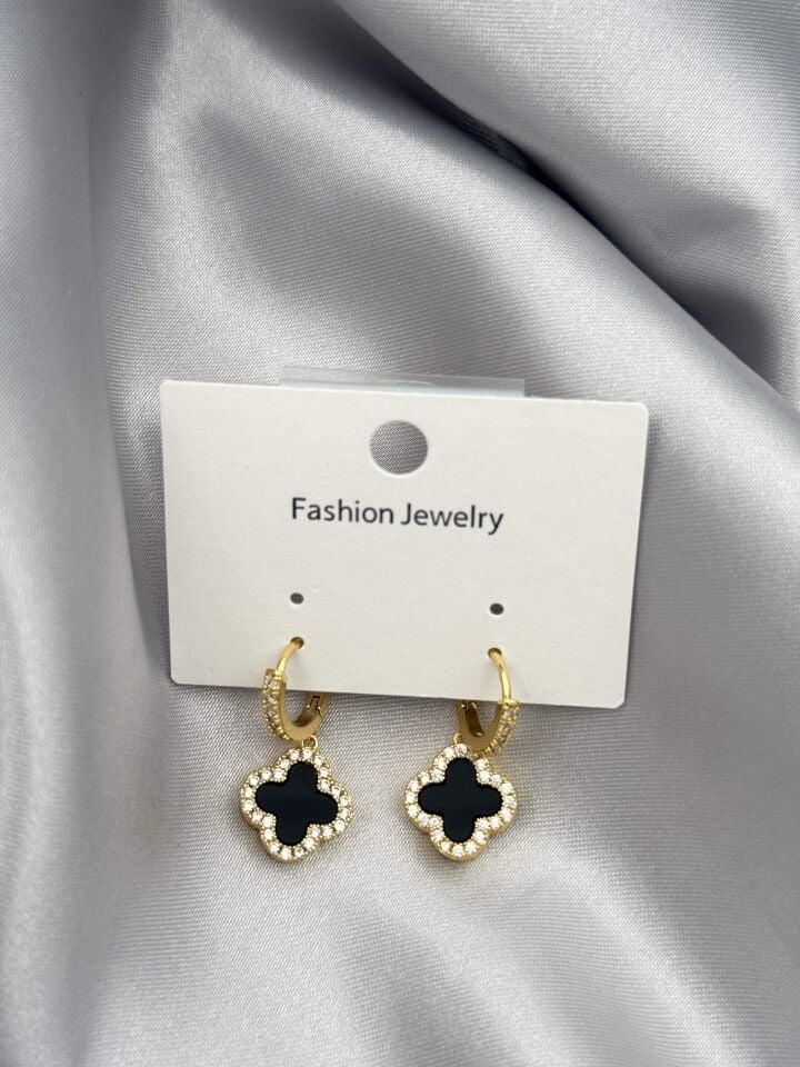 Zirkon Taşlı Rodyum Kaplama Küpe // ITHAL-3759