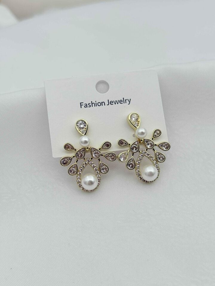 14K Zirkon Küpe // ITHAL-3855