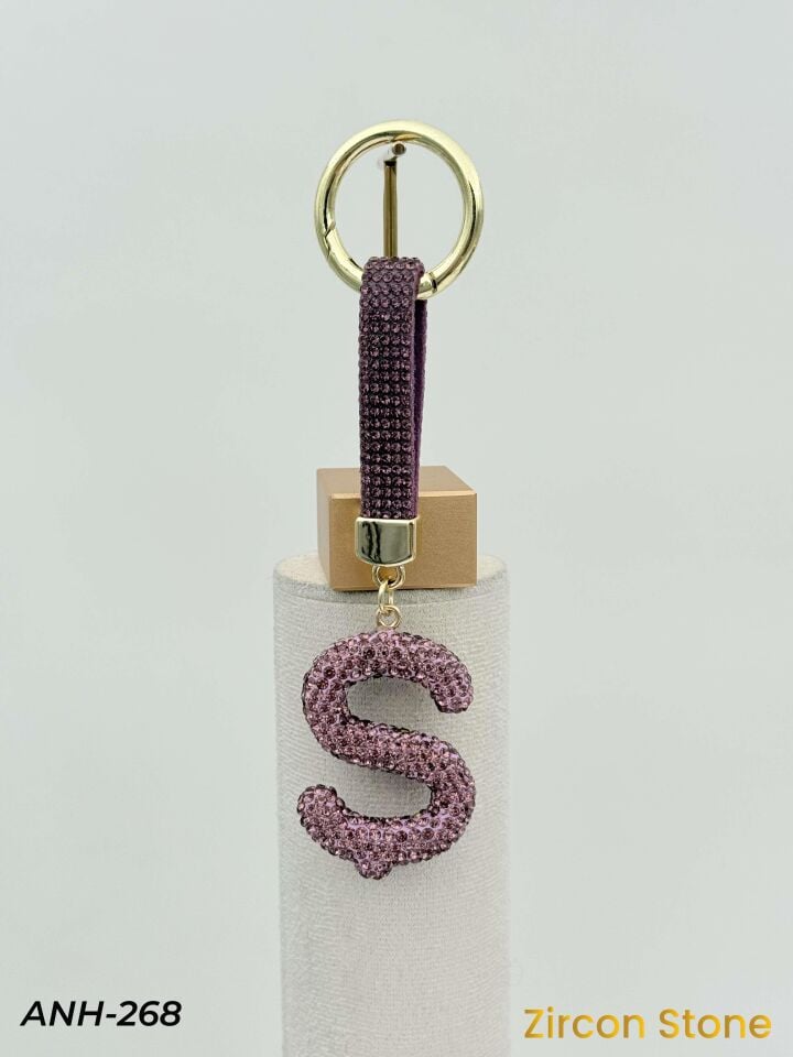 Zirkon Taşı Harf Anahtarlık // ANH-268