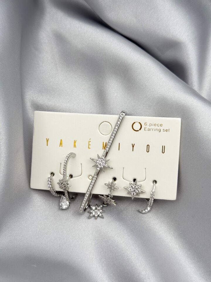 YAKEMIYOU 6'lı Set Küpe // ITHAL-3765