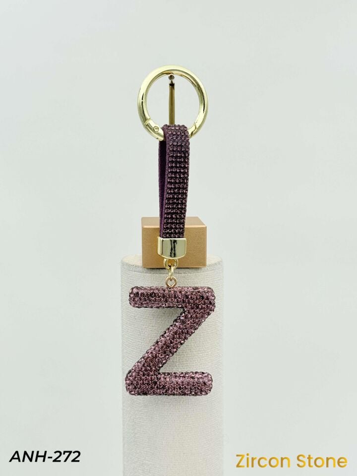 Zirkon Taşı Harf Anahtarlık // ANH-272
