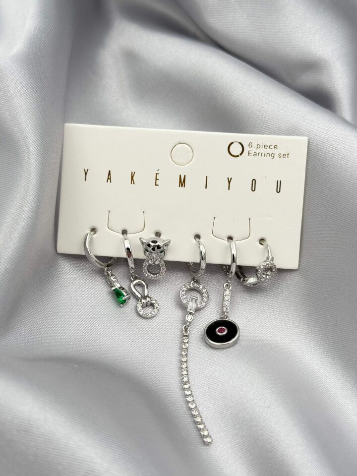 YAKEMIYOU 6'lı Set Küpe // ITHAL-3767