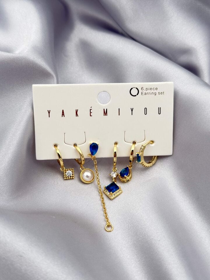 YAKEMIYOU 6'lı Set Küpe // ITHAL-3770