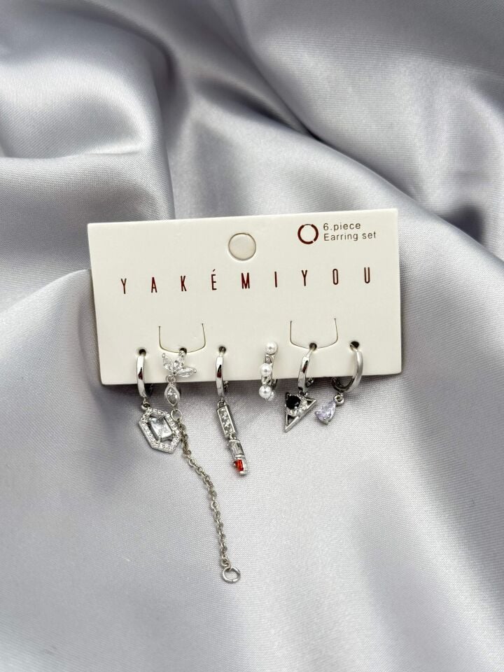 YAKEMIYOU 6'lı Set Küpe // ITHAL-3785