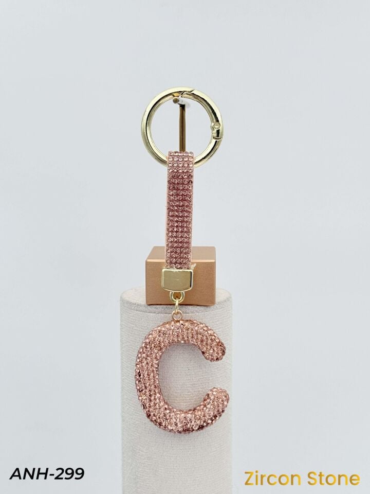 Zirkon Taşı Harf Anahtarlık // ANH-299
