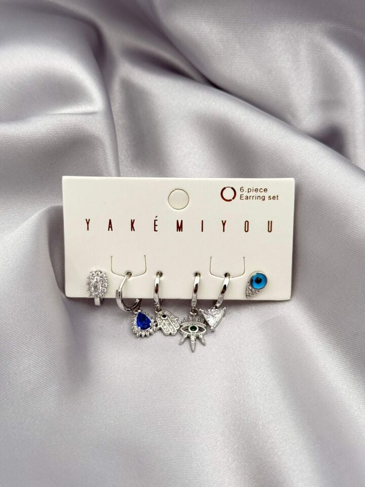 YAKEMIYOU 6'lı Set Küpe // ITHAL-3793