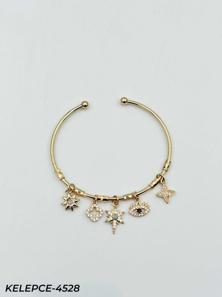 Çelik Charmlı Bileklik // KELEPCE-4528