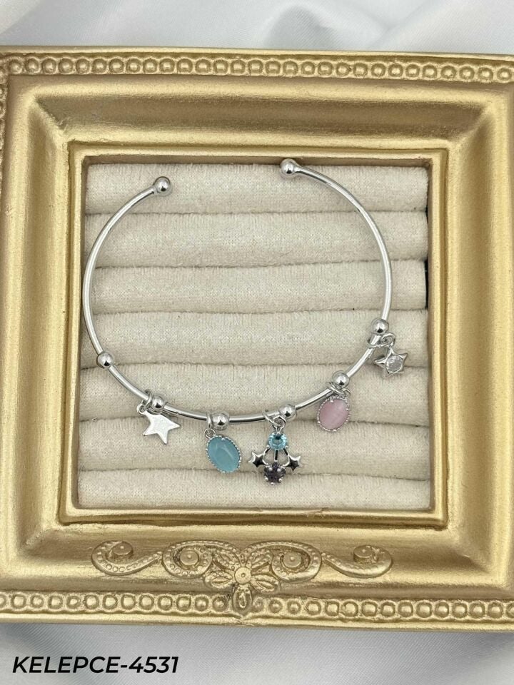 Çelik Charmlı Bileklik // KELEPCE-4531