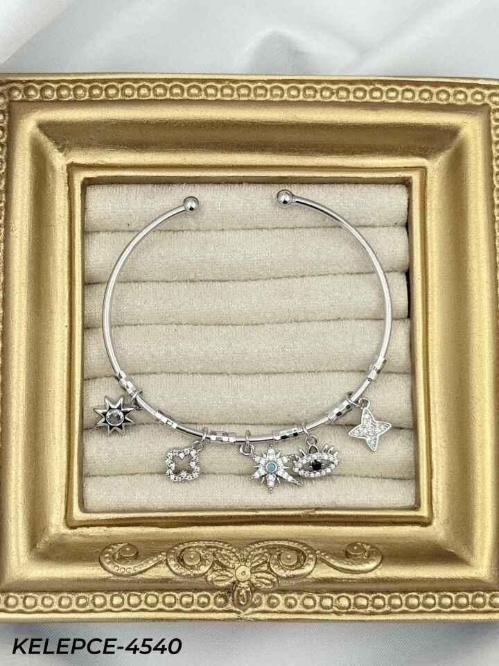 Çelik Charmlı Bileklik // KELEPCE-4540
