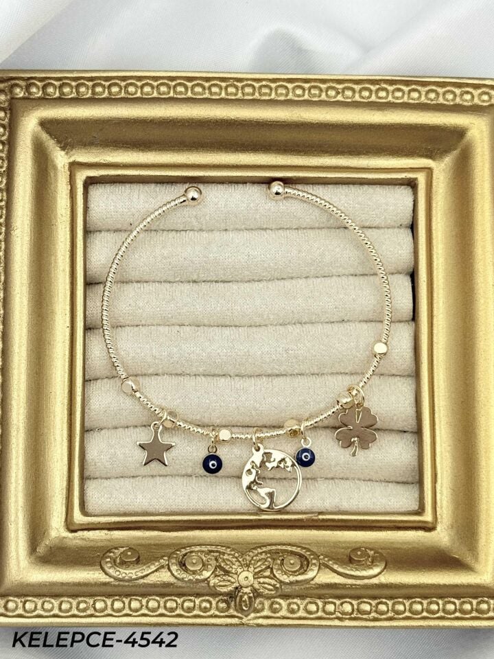 Çelik Charmlı Bileklik // KELEPCE-4542