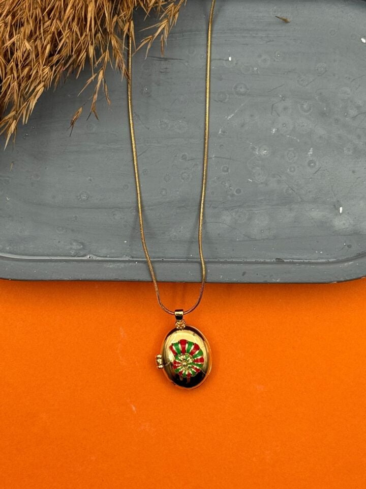 Çelik Kapaklı Kolye 45cm // KOLYE-5533