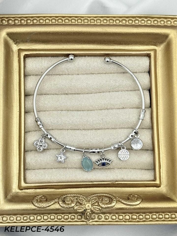 Çelik Charmlı Bileklik // KELEPCE-4546
