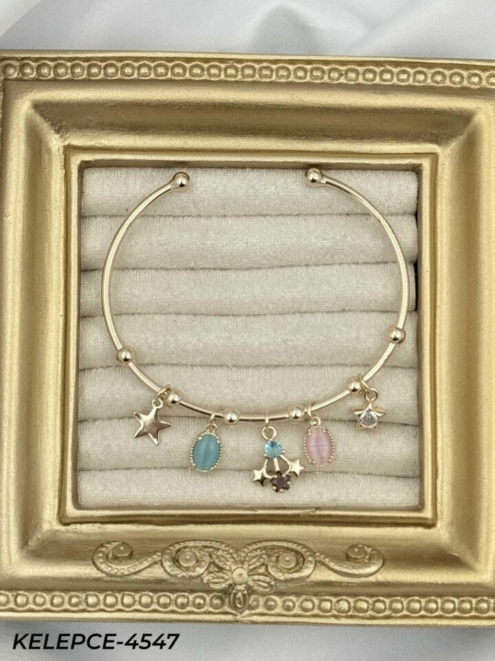 Çelik Charmlı Bileklik // KELEPCE-4547