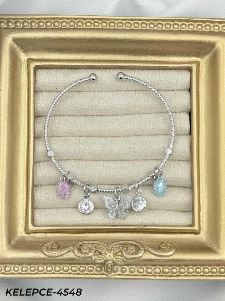 Çelik Charmlı Bileklik // KELEPCE-4548