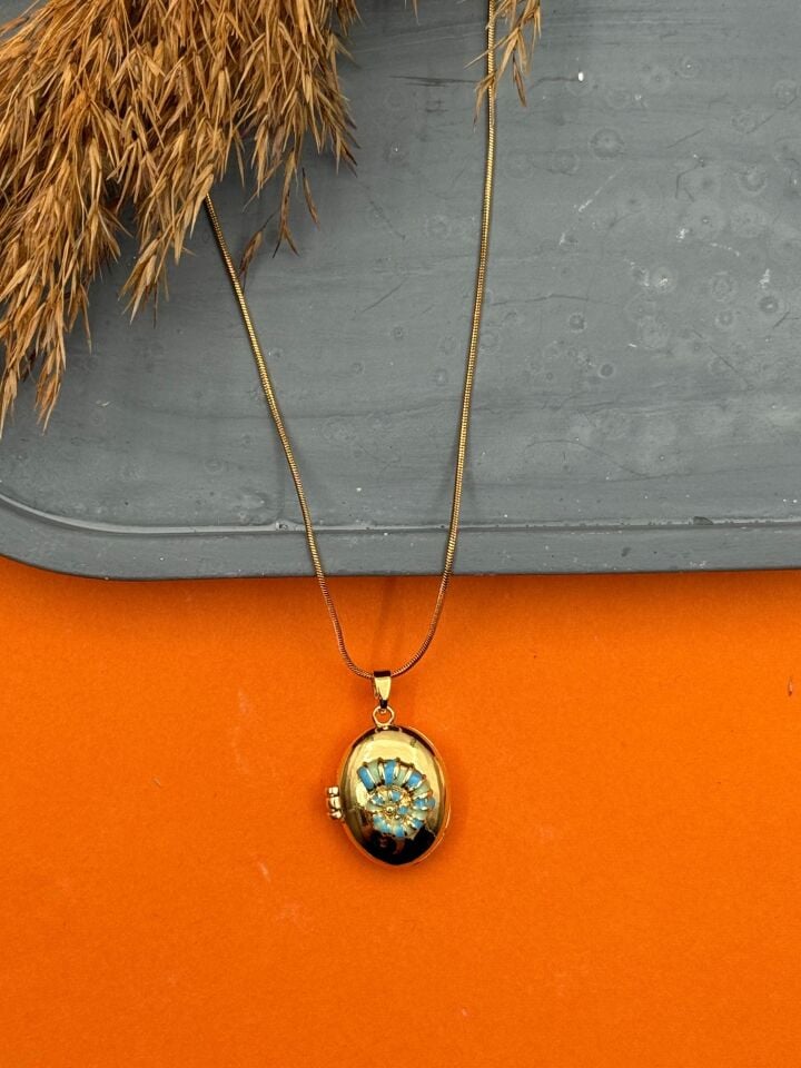 Çelik Kapaklı Kolye 45cm // KOLYE-5542