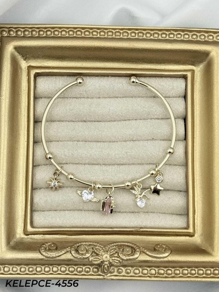 Çelik Charmlı Bileklik // KELEPCE-4556