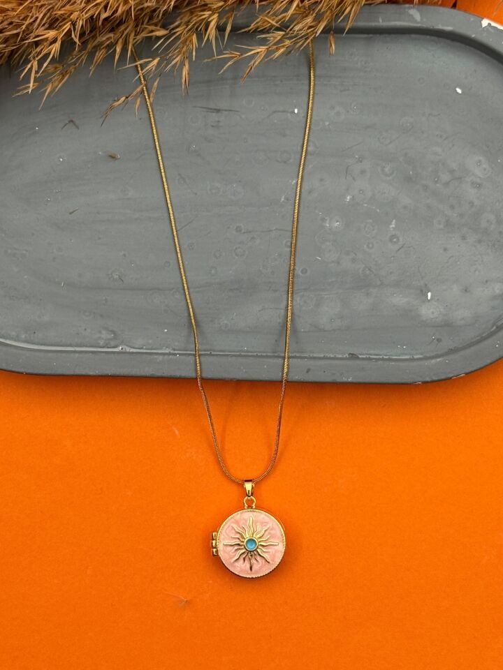 Çelik Kapaklı Kolye 45cm // KOLYE-5551