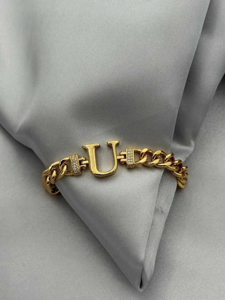 Çelik Harf Bileklik // BILEK-5497