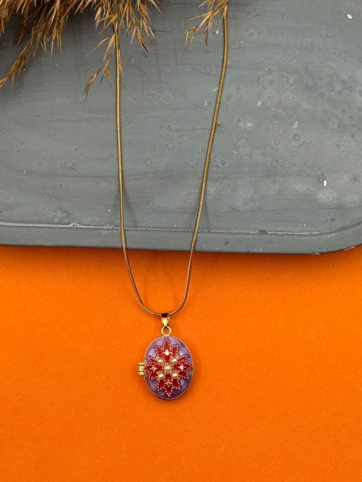 Çelik Kapaklı Kolye 45cm // KOLYE-5560