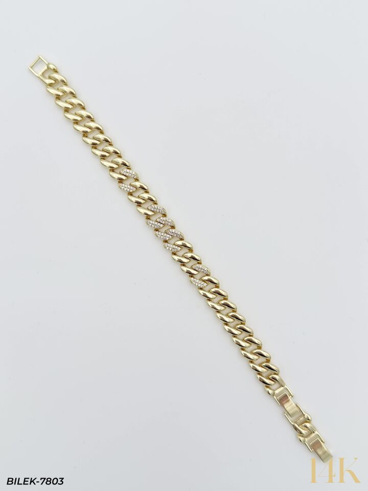 14K Kuyumcu Model Künye Bileklik // BILEK-7803