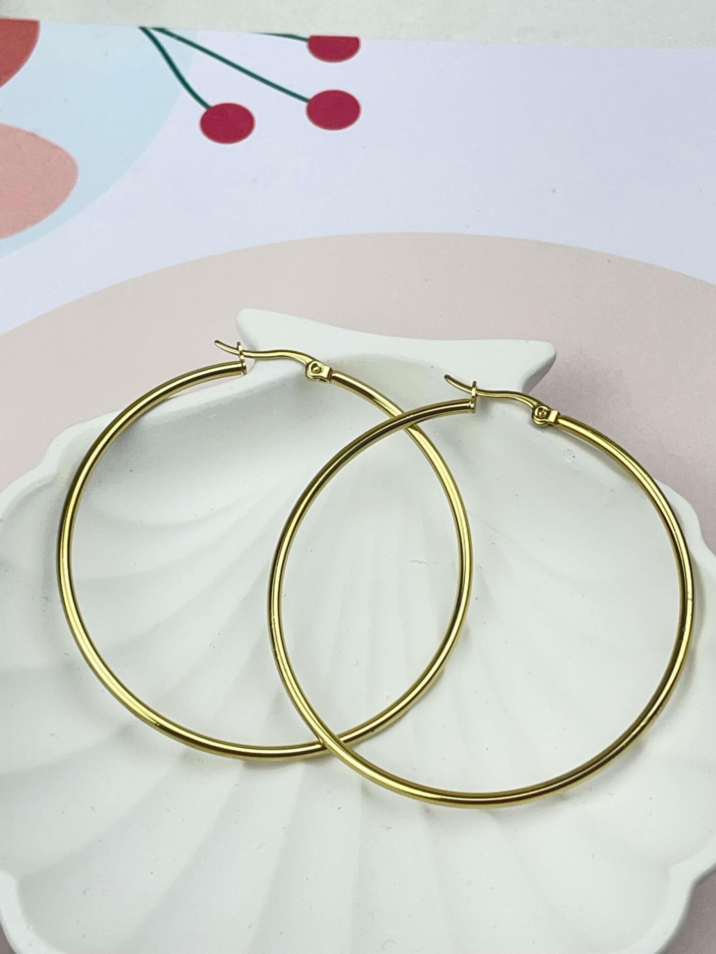 Çelik Halka Küpe 5cm // KÜPE-2159