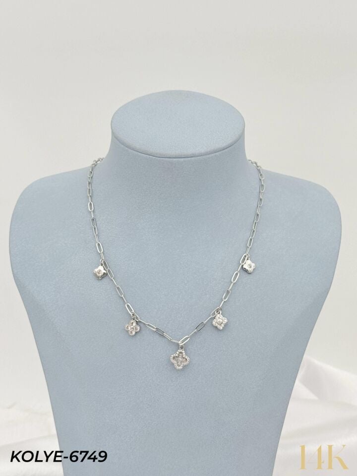 14K Charmlı Kolye 45cm // KOLYE-6749
