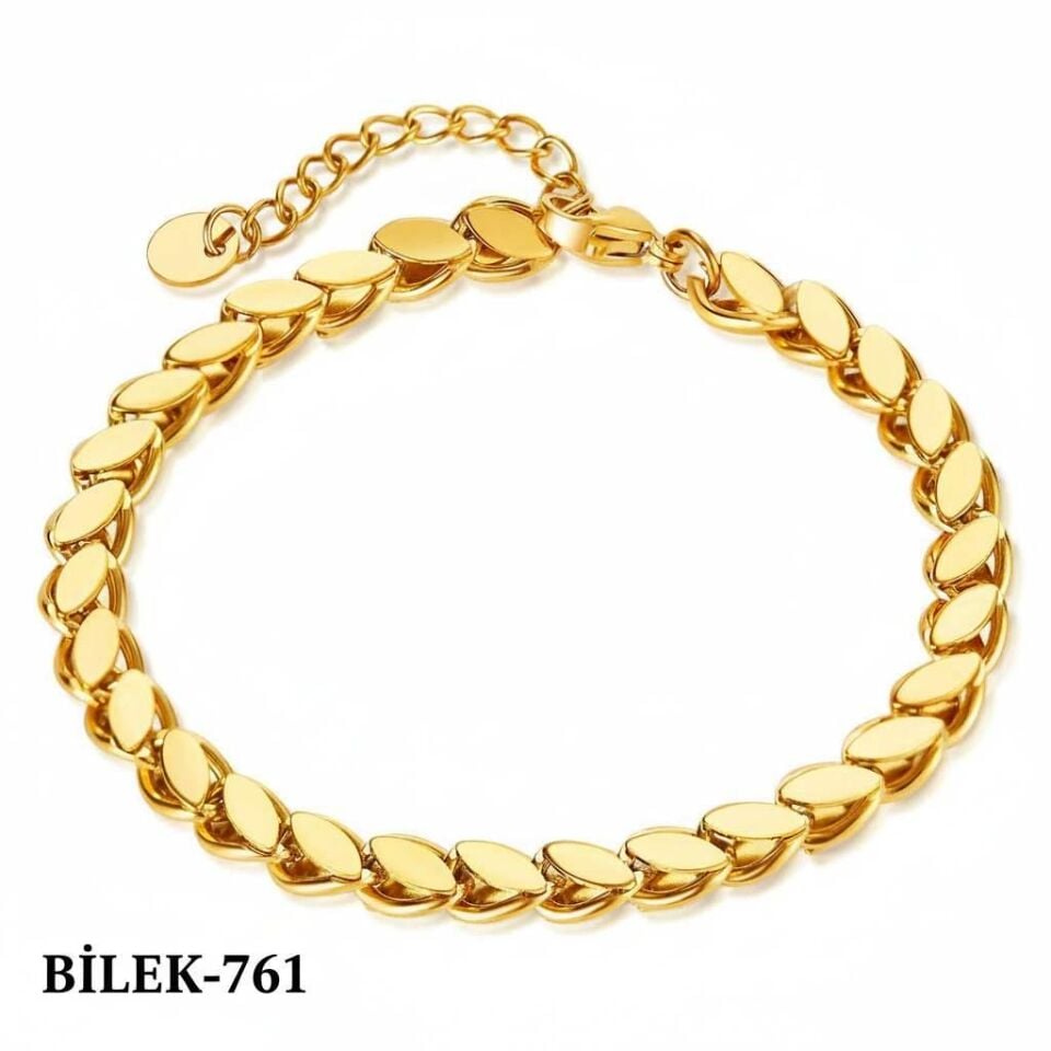 Çelik Koyu Renk Küçük Pullu Arpa Bileklik