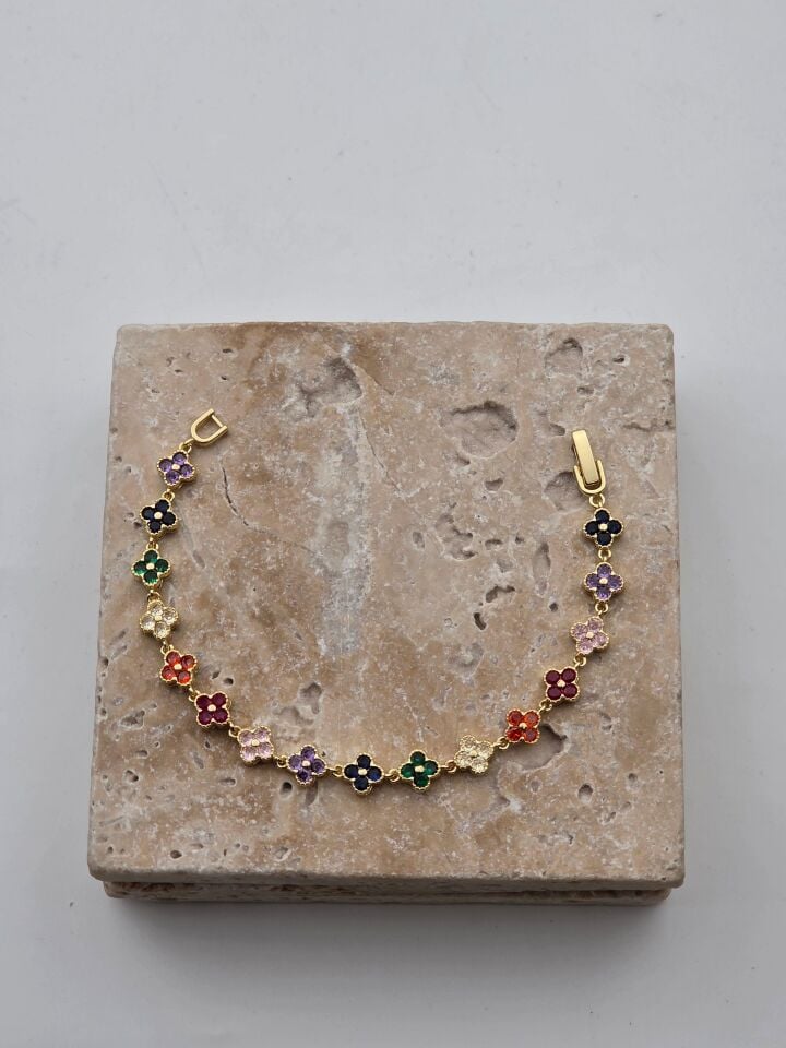 14K Su Yolu Yonca Bileklik // BILEK-6134