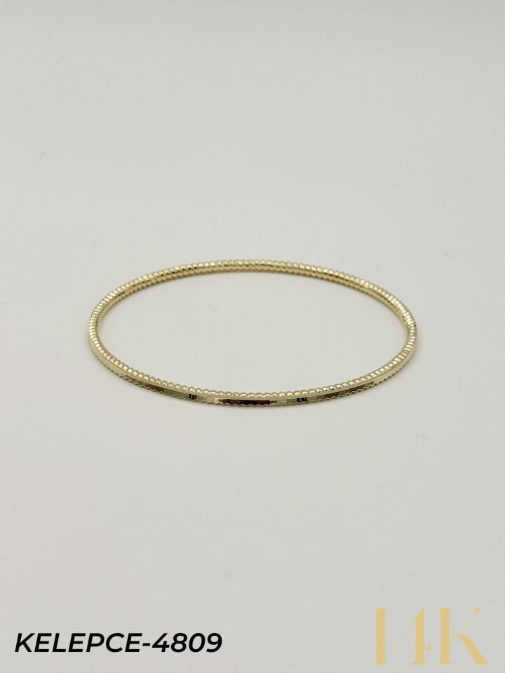 14K Bilezik (Tekli satılmaktadır) 6.5 Boy // KELEPCE-4809