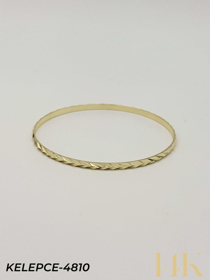 14K Bilezik (Tekli satılmaktadır) 6.0 Boy // KELEPCE-4810