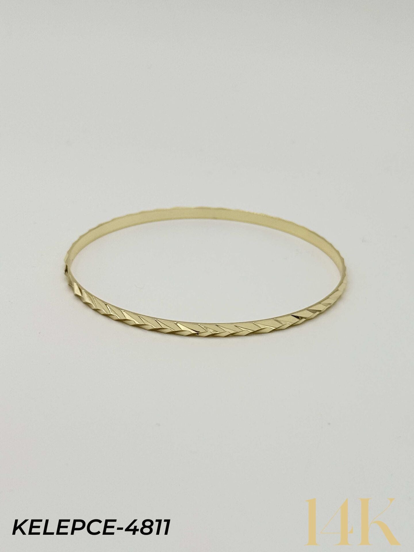14K Bilezik (Tekli satılmaktadır) 6.5 Boy // KELEPCE-4811