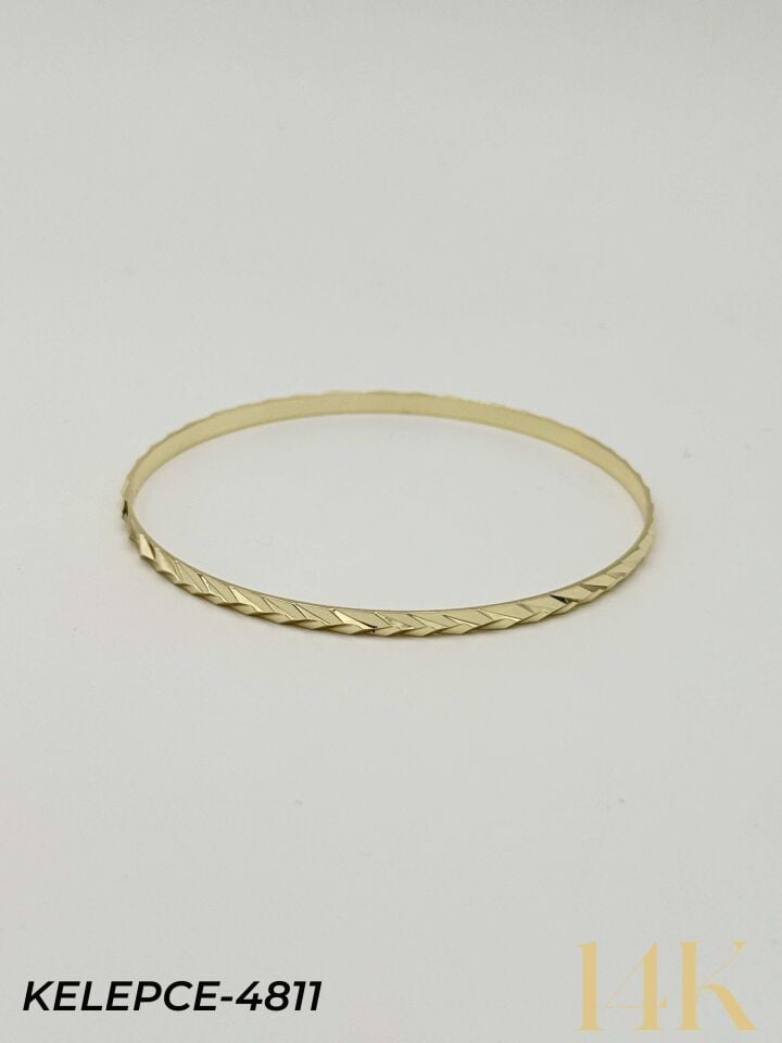 14K Bilezik (Tekli satılmaktadır) 6.5 Boy // KELEPCE-4811