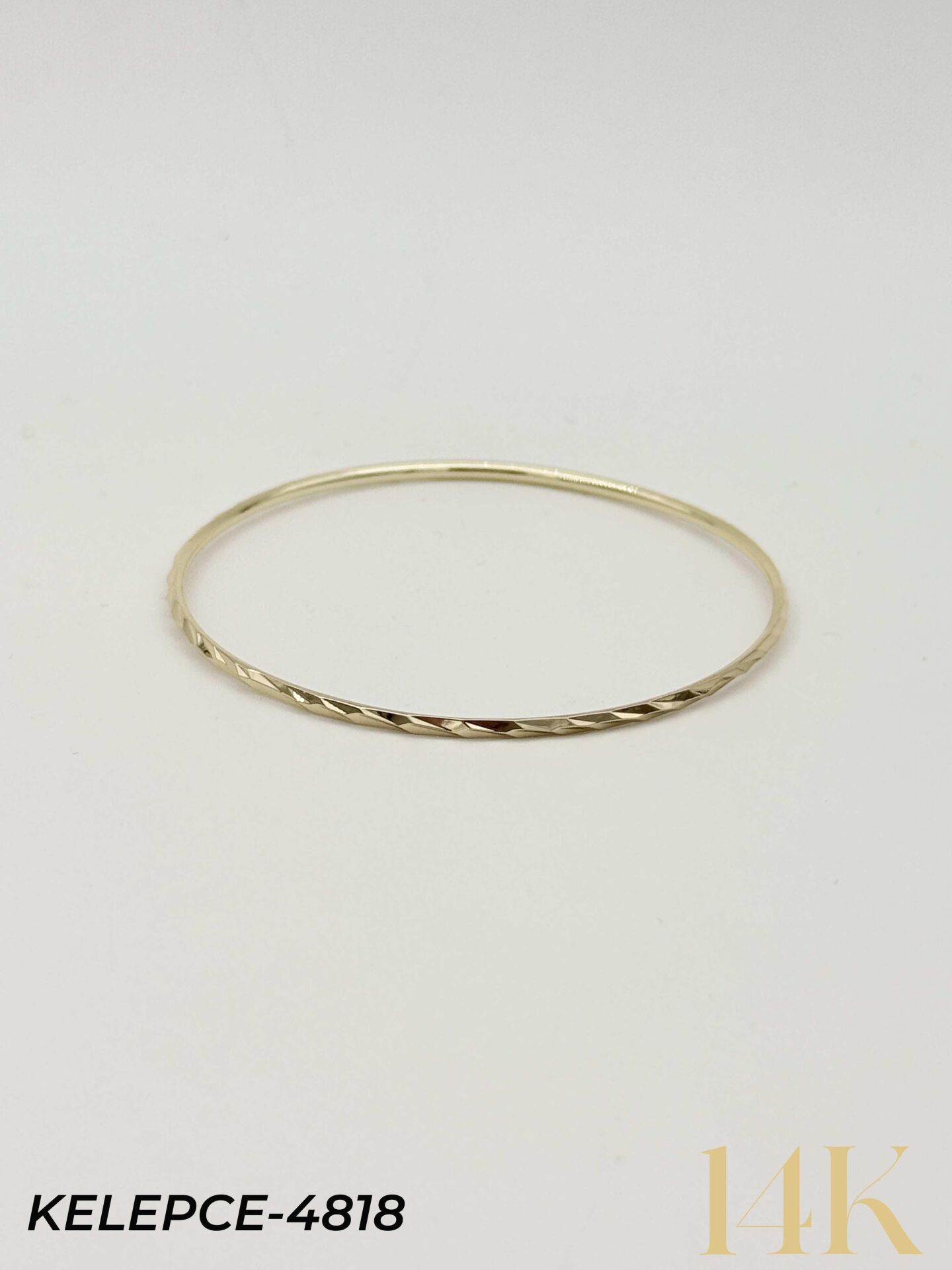 14K Bilezik (Tekli satılmaktadır) 6.0 Boy // KELEPCE-4818