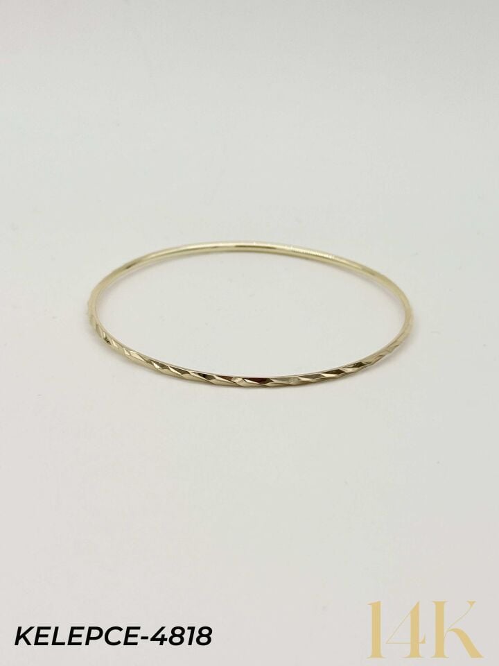 14K Bilezik (Tekli satılmaktadır) 6.0 Boy // KELEPCE-4818