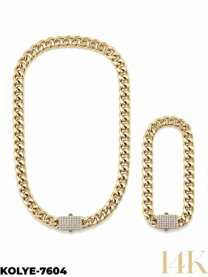 14K Gurmet Kolye Bileklik Set // KOLYE-7604