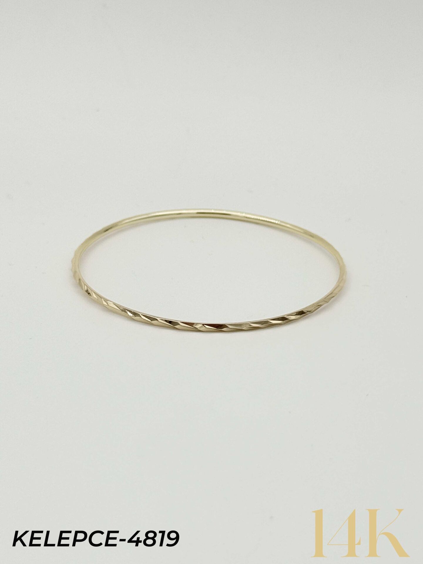 14K Bilezik (Tekli satılmaktadır) 6.5 Boy // KELEPCE-4819
