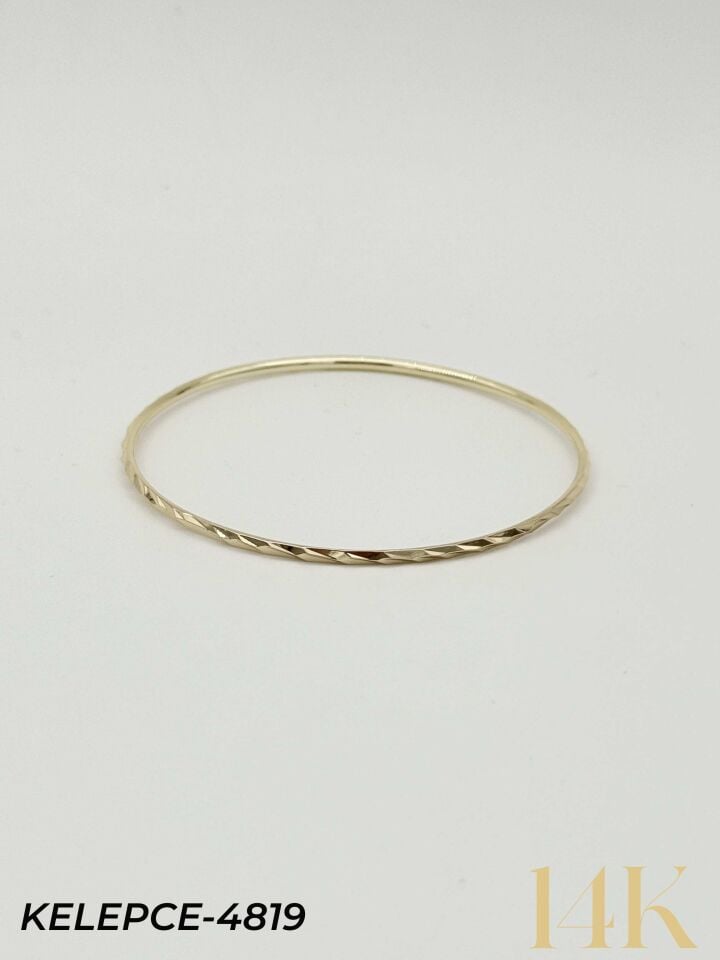 14K Bilezik (Tekli satılmaktadır) 6.5 Boy // KELEPCE-4819