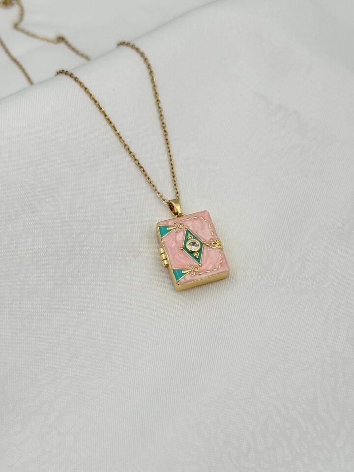 Çelik Kapaklı Kolye 45cm // KOLYE-6574